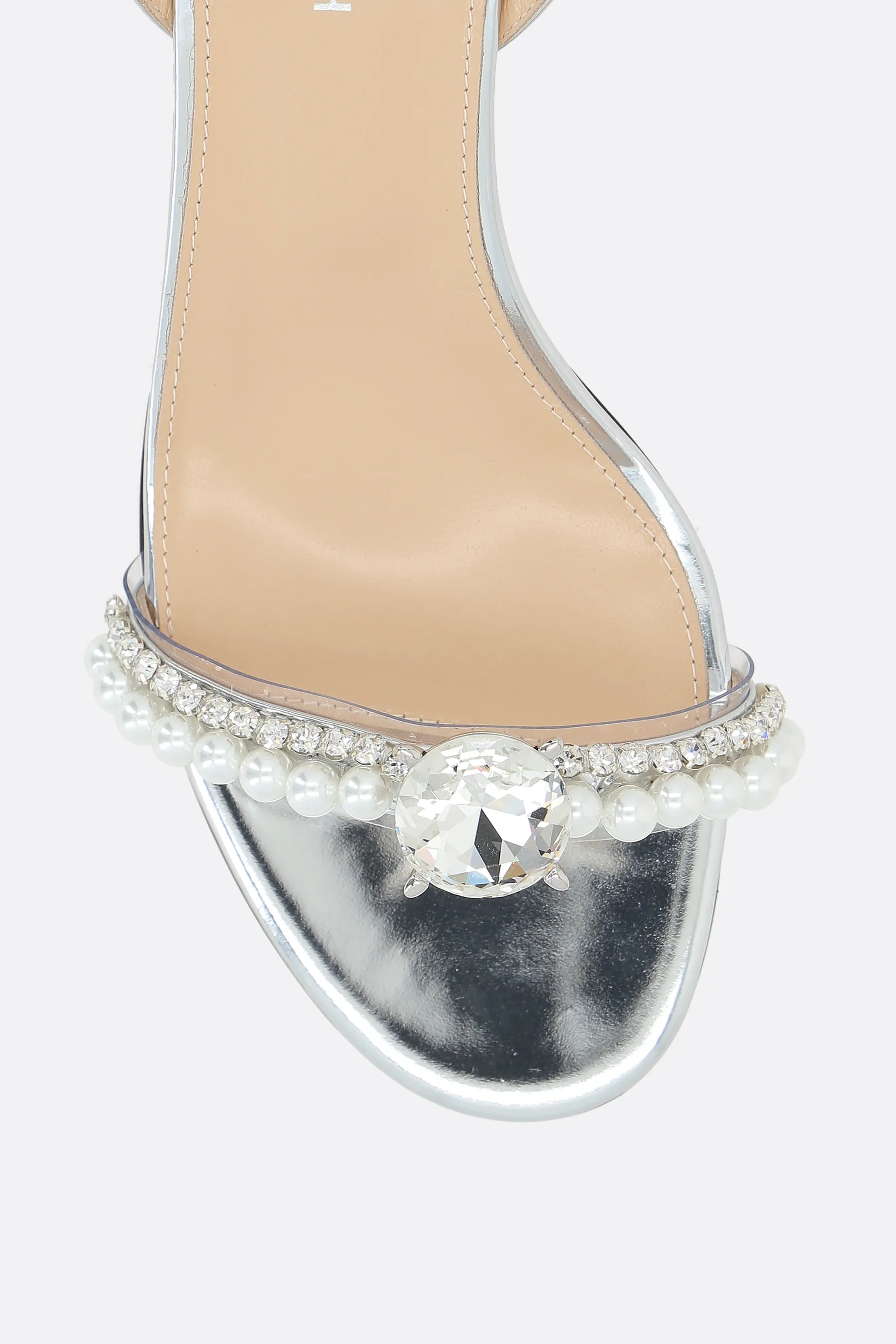 MACH & MACH sandalo Diamond Of Elizabeth in pelle laminata e PVC