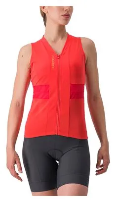 Maglia senza maniche Castelli Anima 4 Rosso Donna