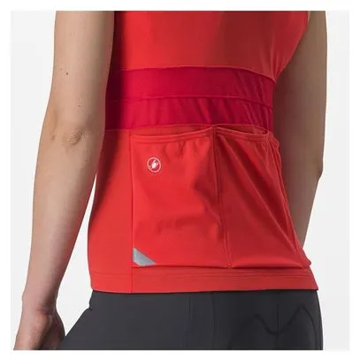 Maglia senza maniche Castelli Anima 4 Rosso Donna