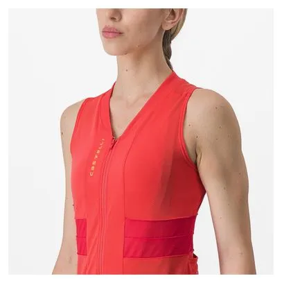 Maglia senza maniche Castelli Anima 4 Rosso Donna
