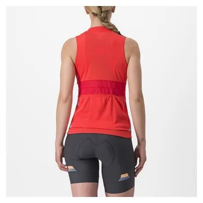 Maglia senza maniche Castelli Anima 4 Rosso Donna