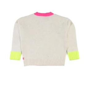 Maglione Billieblush Panna Melange E Multicolor