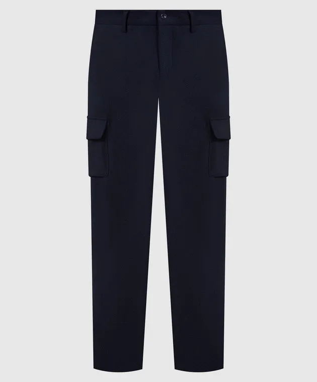 Marco Pescarolo Cargo in cashmere blu POMPEI46Y12