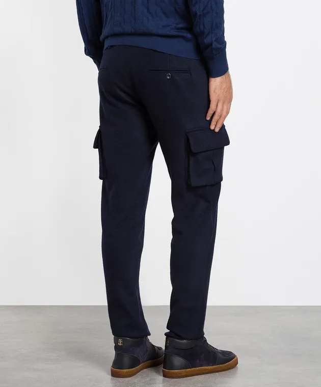 Marco Pescarolo Cargo in cashmere blu POMPEI46Y12
