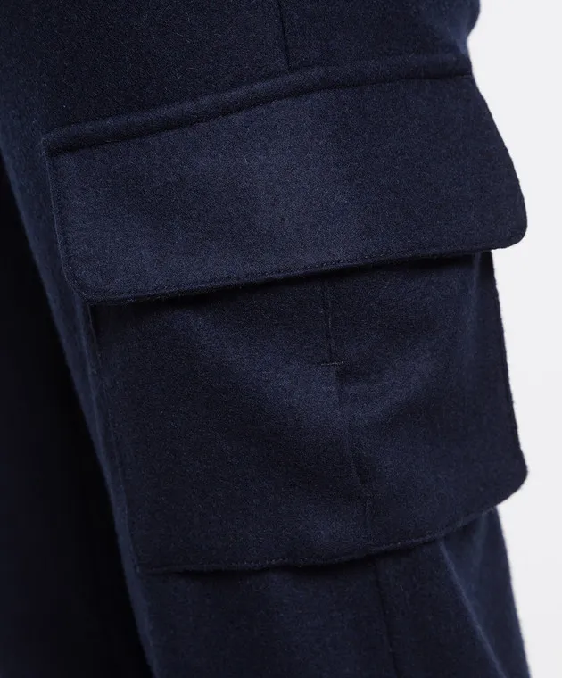 Marco Pescarolo Cargo in cashmere blu POMPEI46Y12