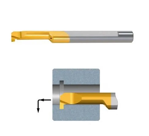 MGR4B1.0L15BXC Micro Bareno destro per scanalatura Tiny Tools Carmex in metallo duro BXC, fantina mobile