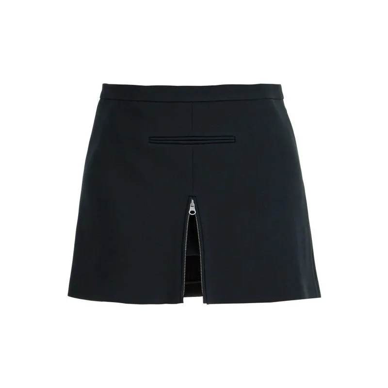 Minigonna in twill con zip