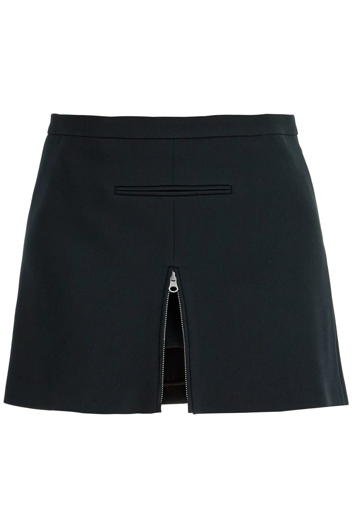 Minigonna in twill con zip