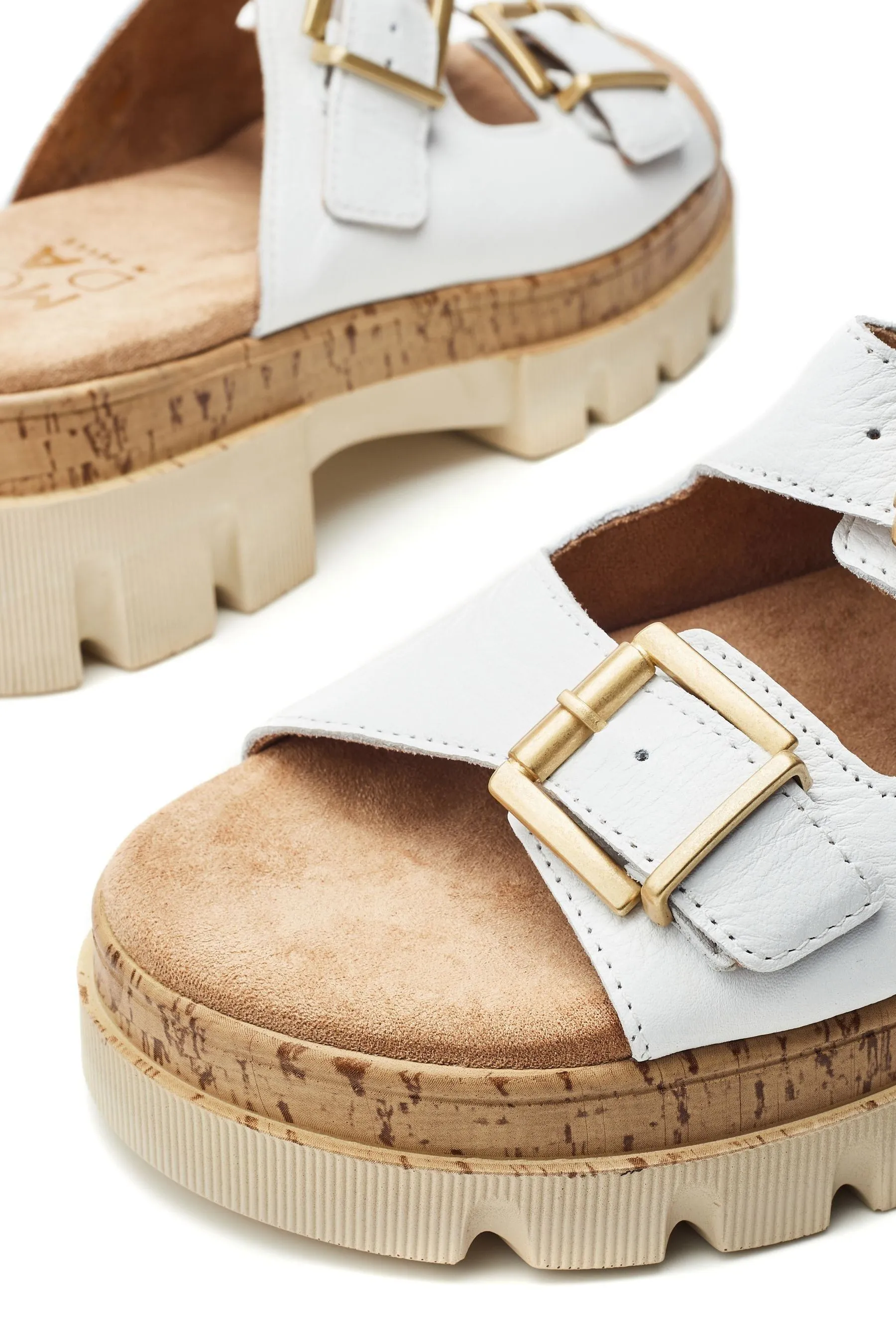 Moda in Pelle - Octina - Sabot spessi con doppia fibbia