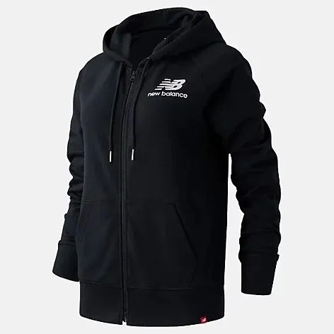 New Balance Essentials FullZip Hoodie Felpa Donna
