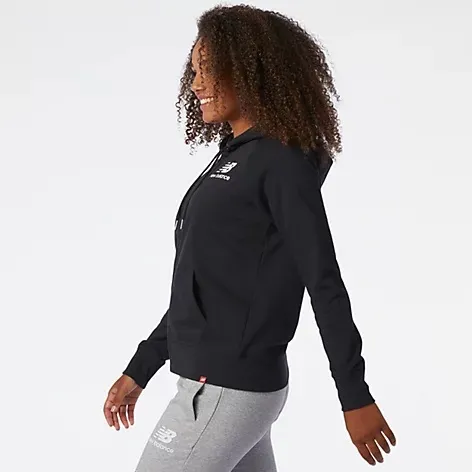 New Balance Essentials FullZip Hoodie Felpa Donna