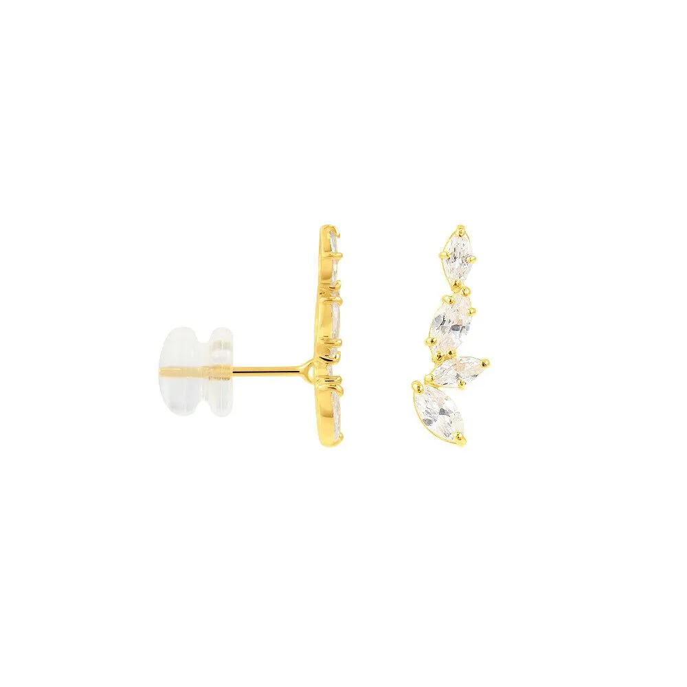 Orecchini Lobo Bon Ton Oro Giallo 375/1000 Cubic Zirconia Bianco 1425411