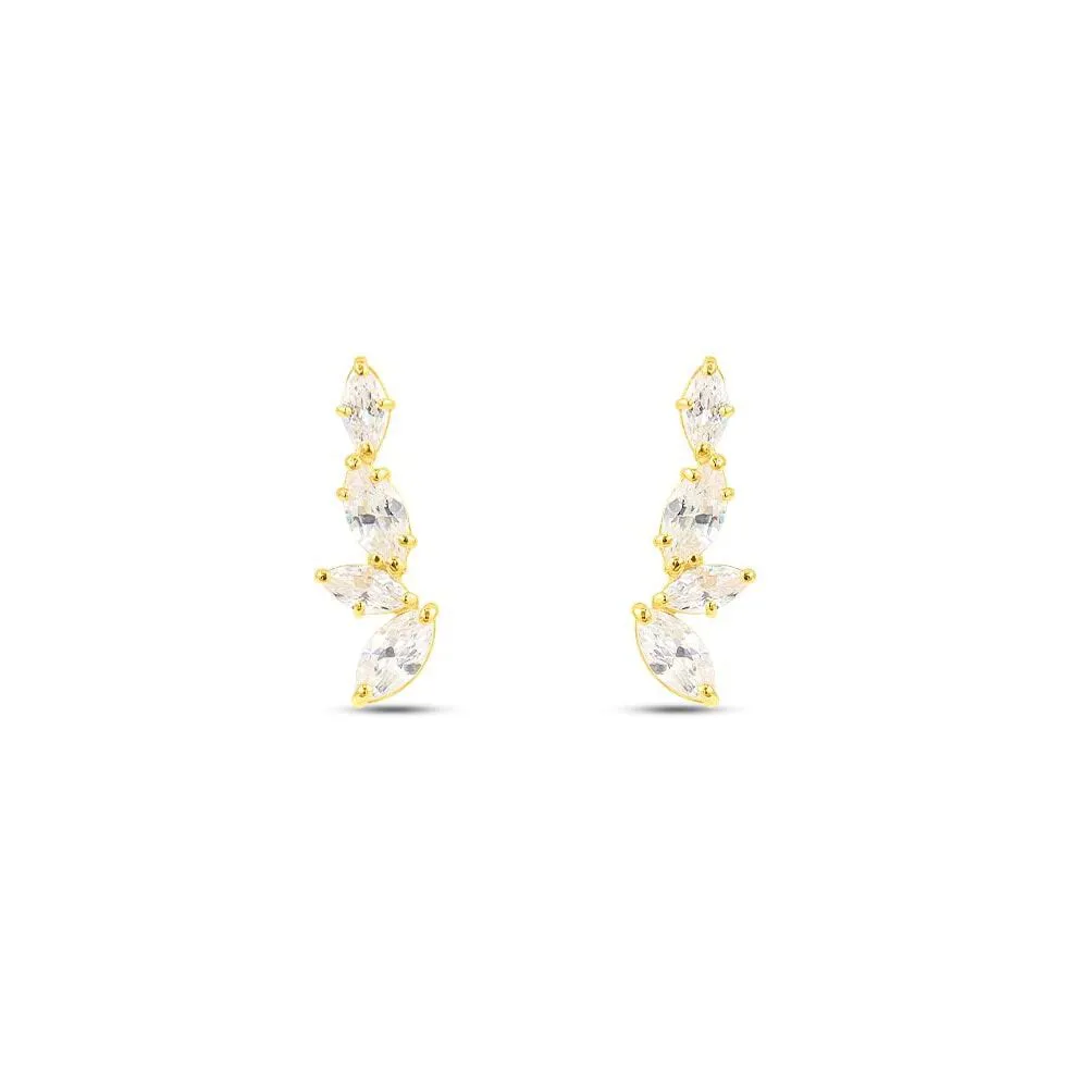Orecchini Lobo Bon Ton Oro Giallo 375/1000 Cubic Zirconia Bianco 1425411