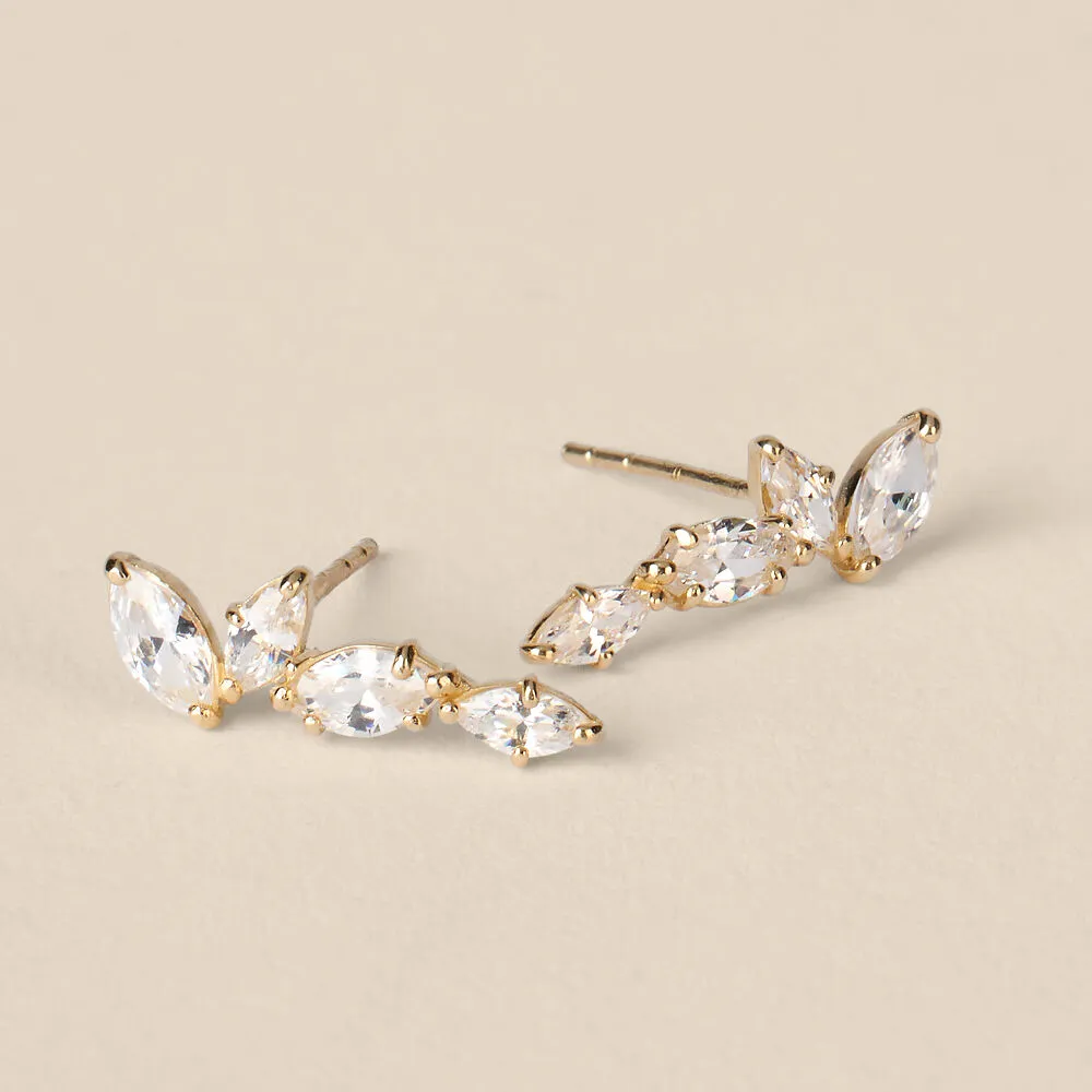 Orecchini Lobo Bon Ton Oro Giallo 375/1000 Cubic Zirconia Bianco 1425411
