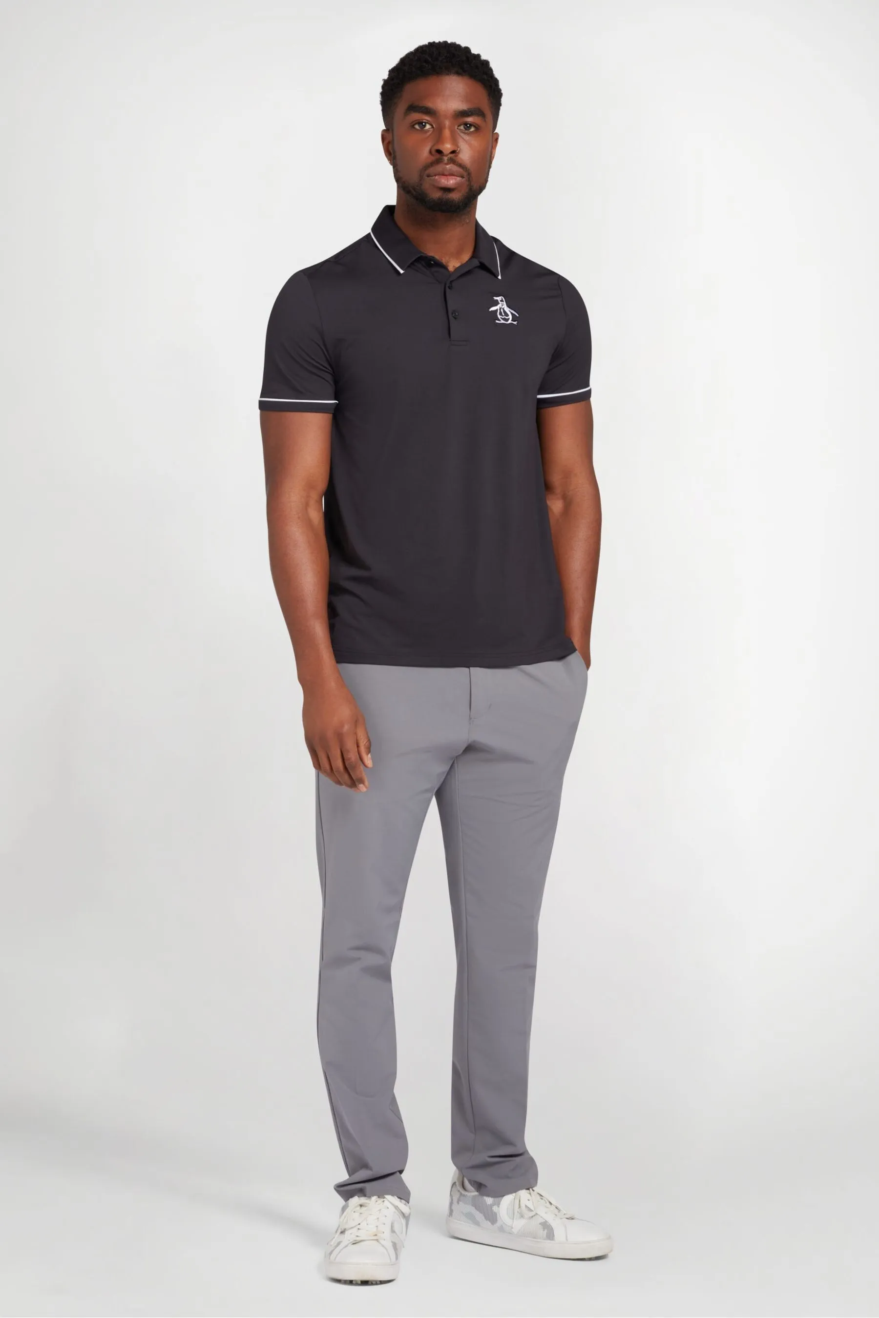 Original Penguin Golf - Nero heritage - Polo con logo Grande Pete