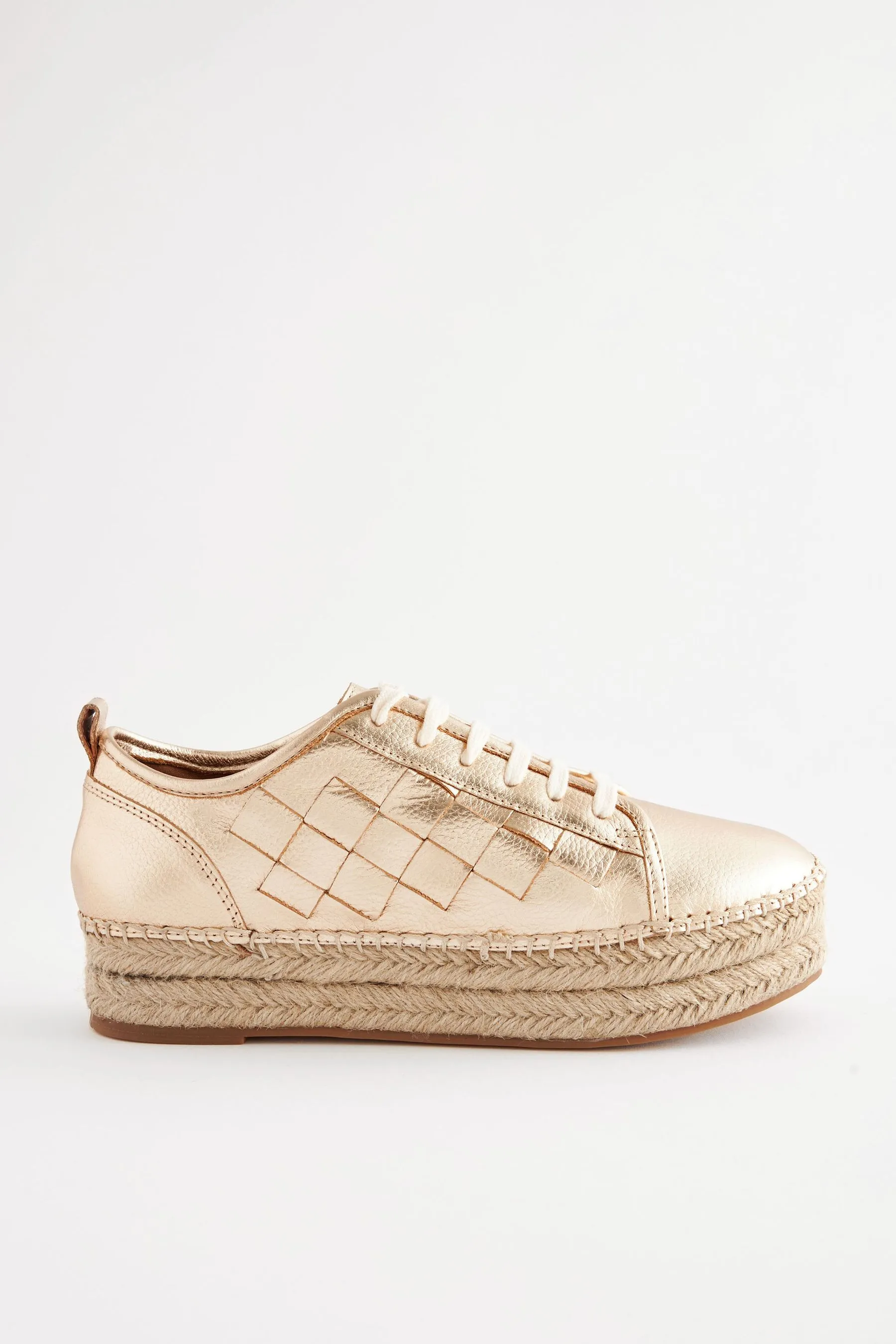 Oro  - Forever Comfort® - Scarpe da ginnastica flatform intrecciate stile espadrilles
