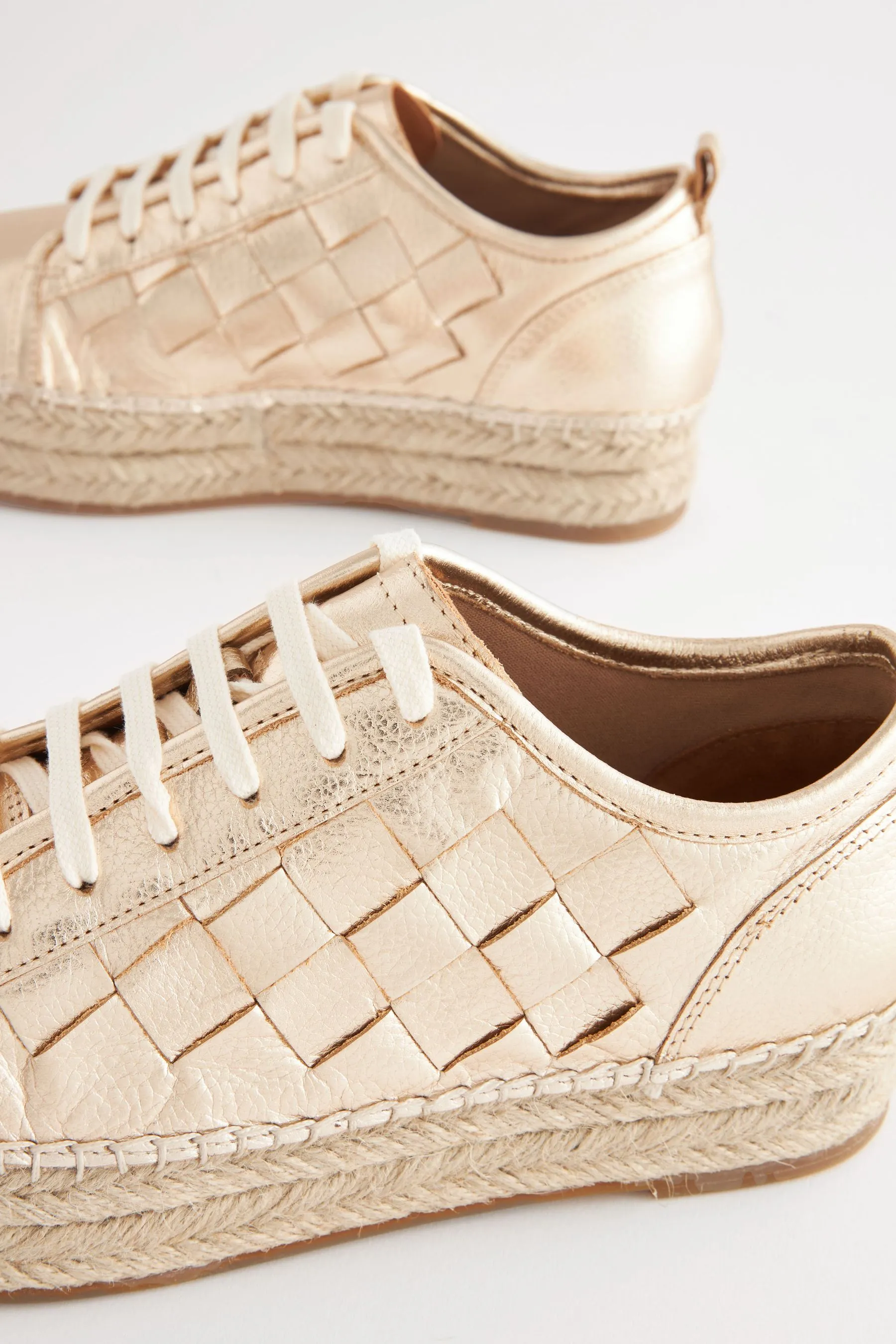 Oro  - Forever Comfort® - Scarpe da ginnastica flatform intrecciate stile espadrilles