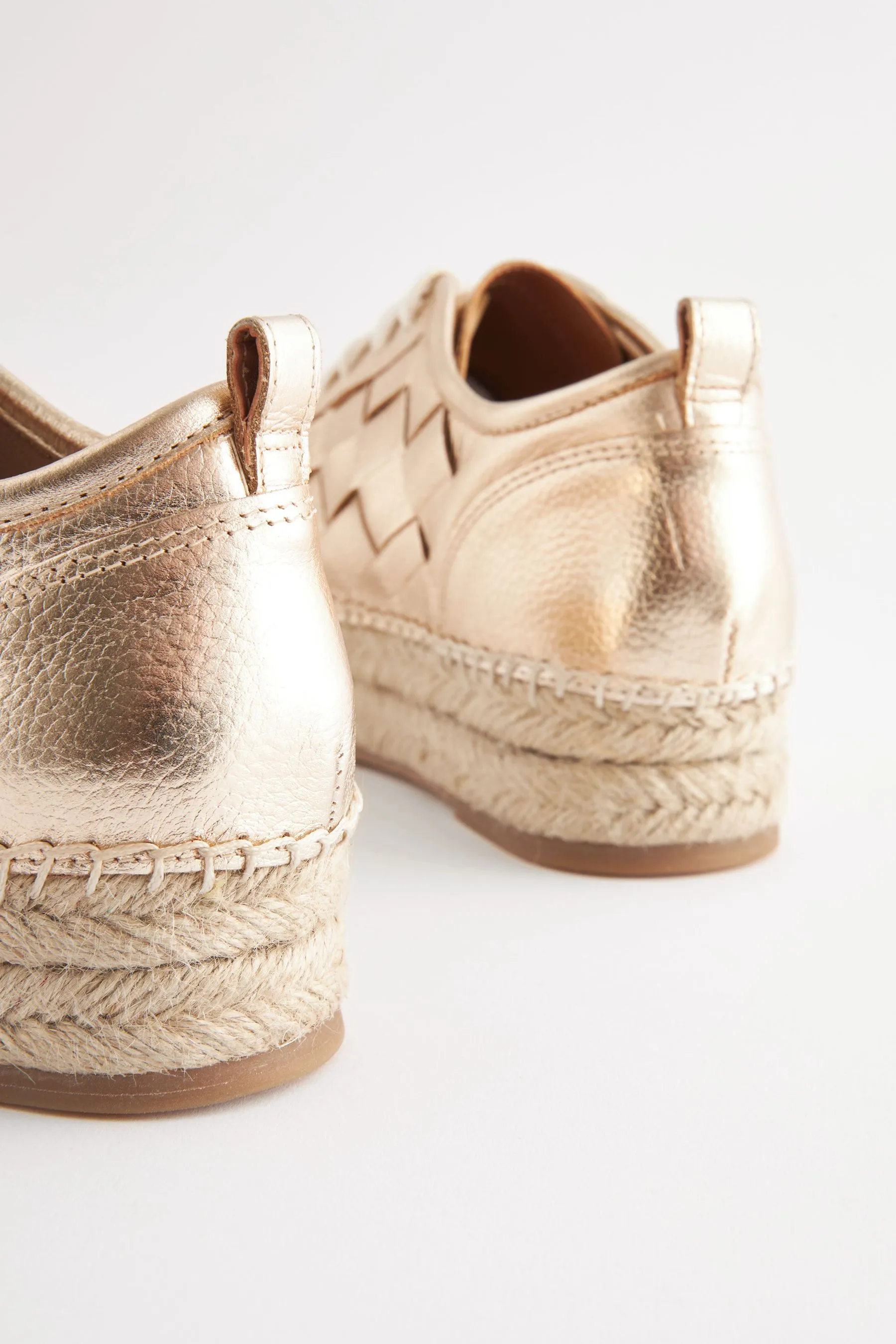 Oro  - Forever Comfort® - Scarpe da ginnastica flatform intrecciate stile espadrilles