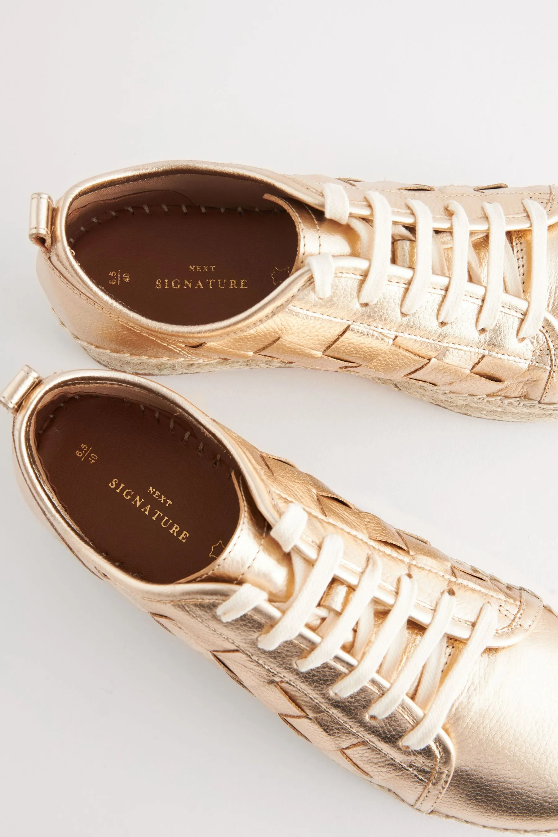 Oro  - Forever Comfort® - Scarpe da ginnastica flatform intrecciate stile espadrilles