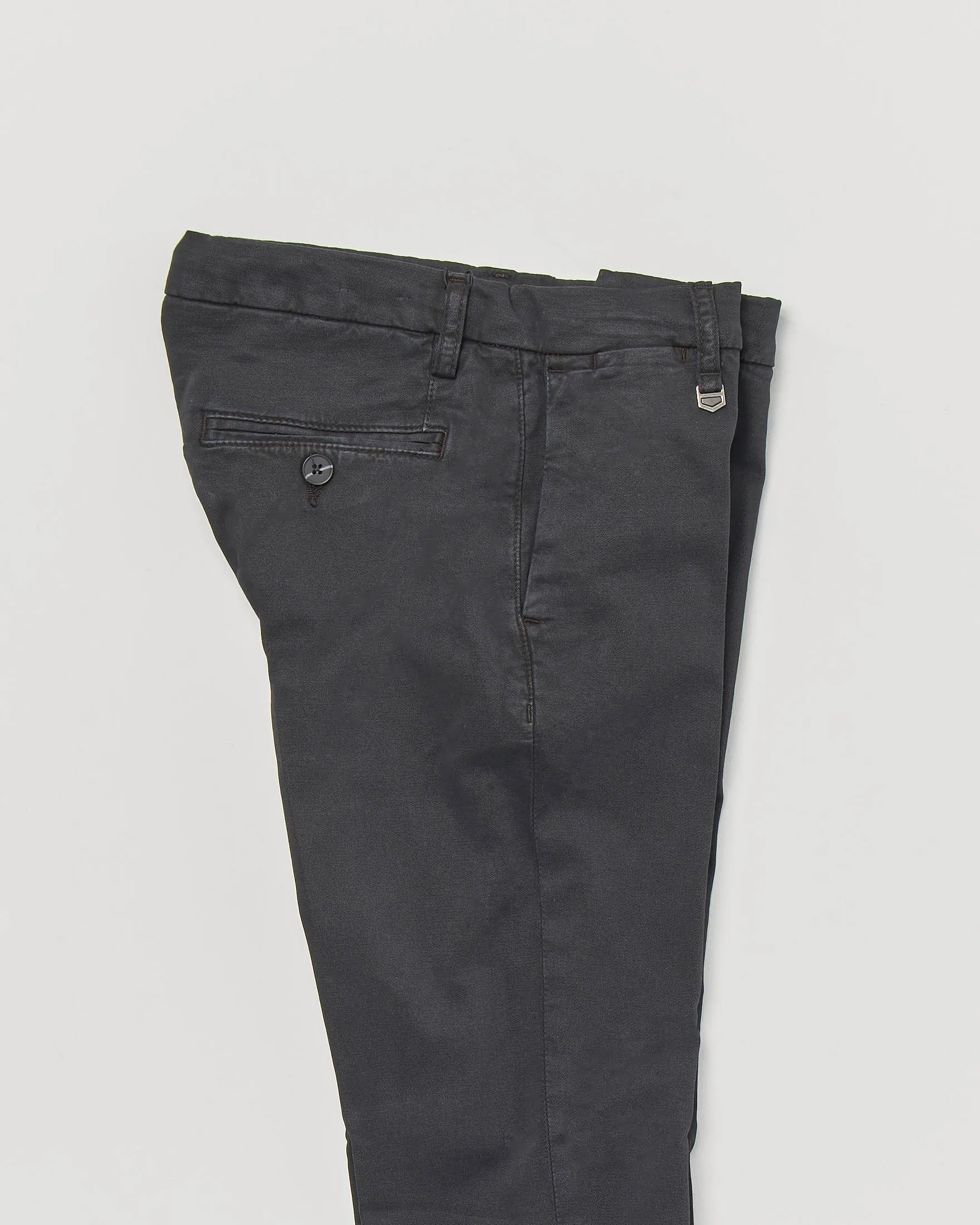 Pantalone chino nero in cotone stretch 12-14 anni