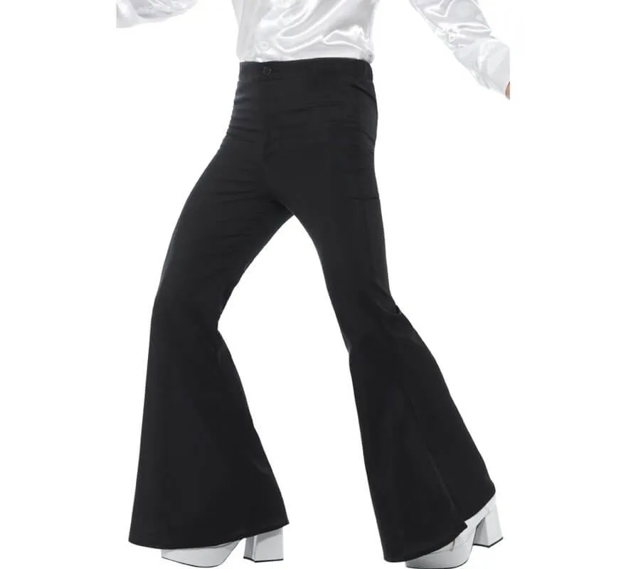 Pantaloni a campana nera per uomo