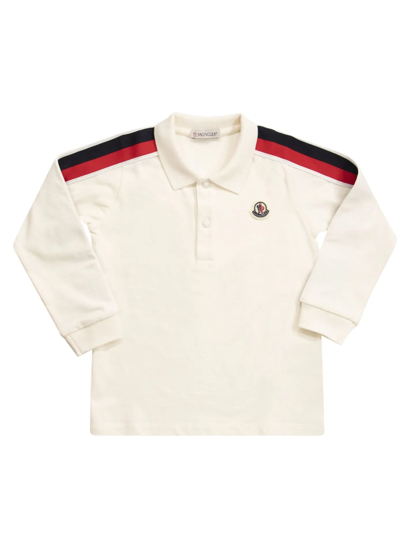 Polo a maniche lunghe tricolore