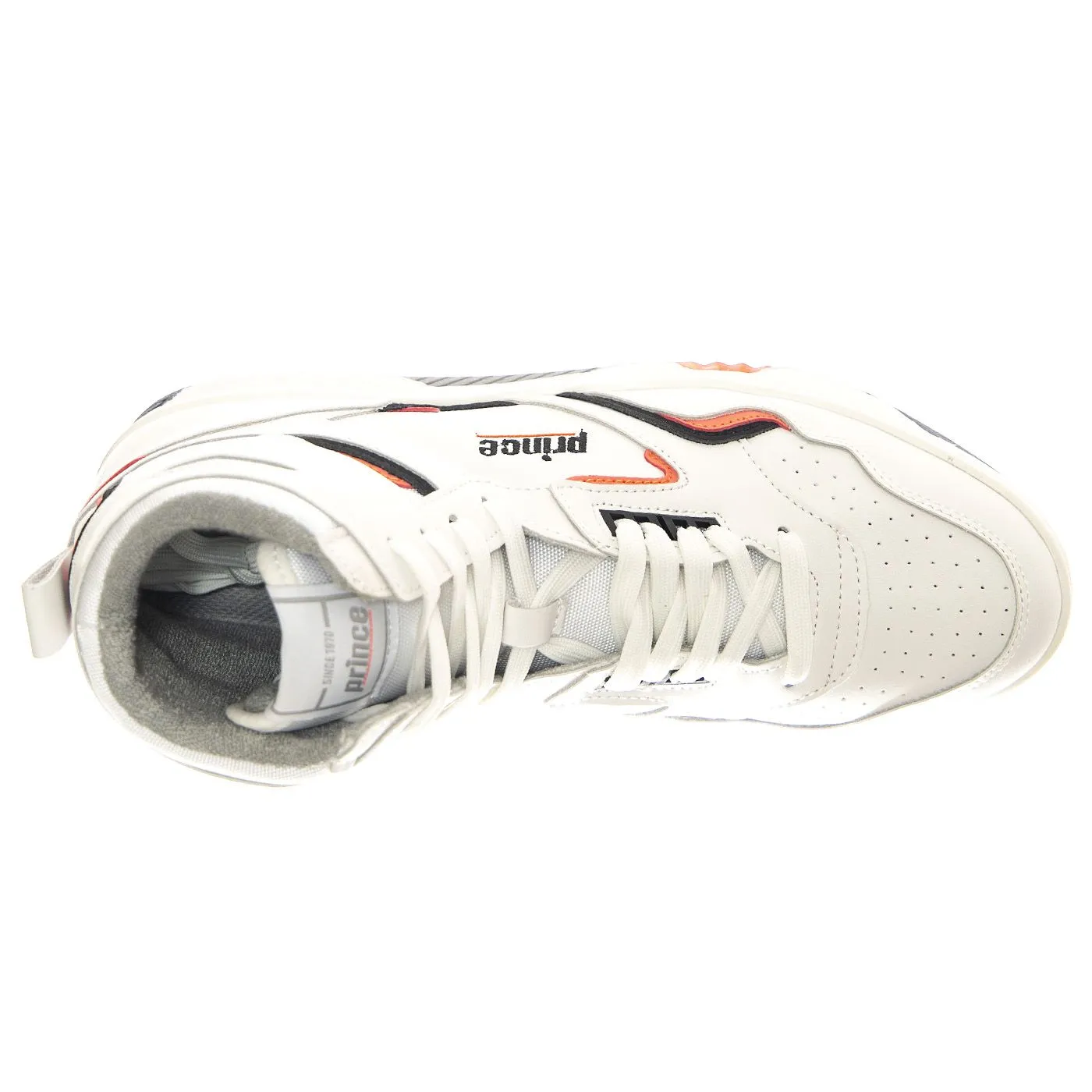 PRINCE FST847 White / Coral - Scarpe Profilo Alto Uomo Bianche    