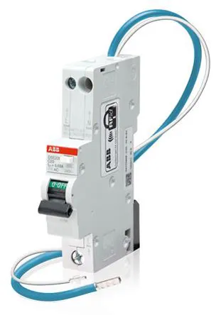 RCBO ABB 2CSR255051R1404 DSE201 C40 AC30 - N Blue, 1P+N, 40A, sensibilità 30mA, Montaggio Guida DIN AC