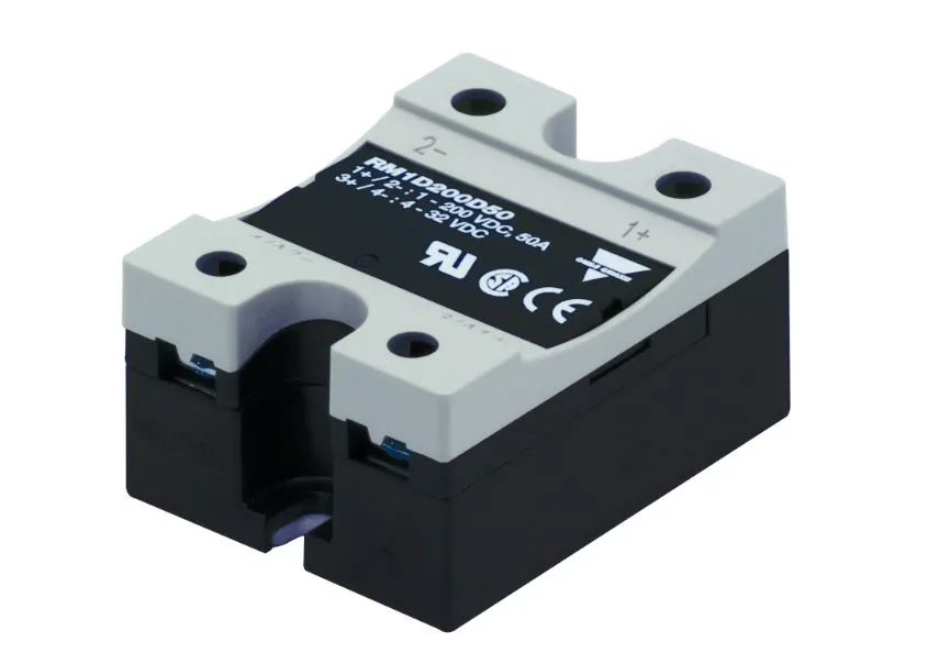 Relè a stato solido RM1D060D50, Montaggio a pannello, 50 A, 60 V c.c., Commutazione c.c., SPST RM1D