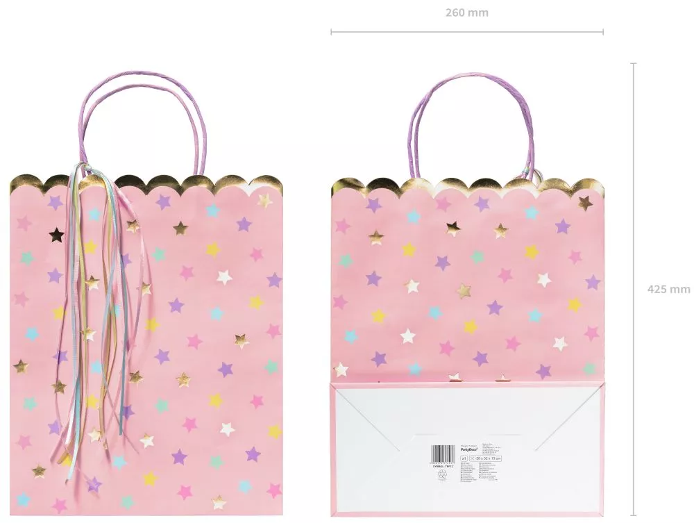 Sacchetto regalo Stellato Magico Rosa 32cm