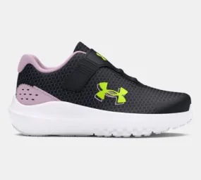 Scarpe Bimba Under Armour UA GINF Surge 4 AC 3027110 001 Nero Lilla
