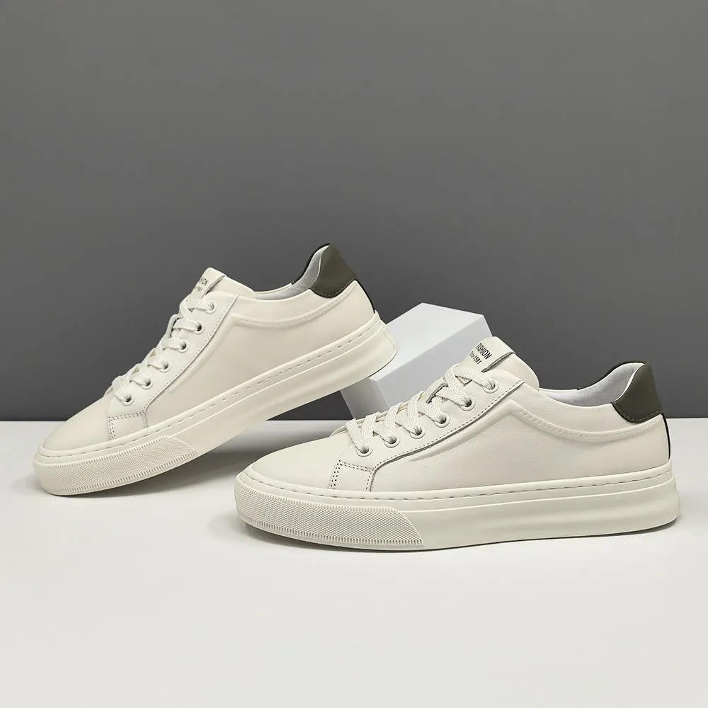Scarpe casual piatte morbide in pelle moda uomo