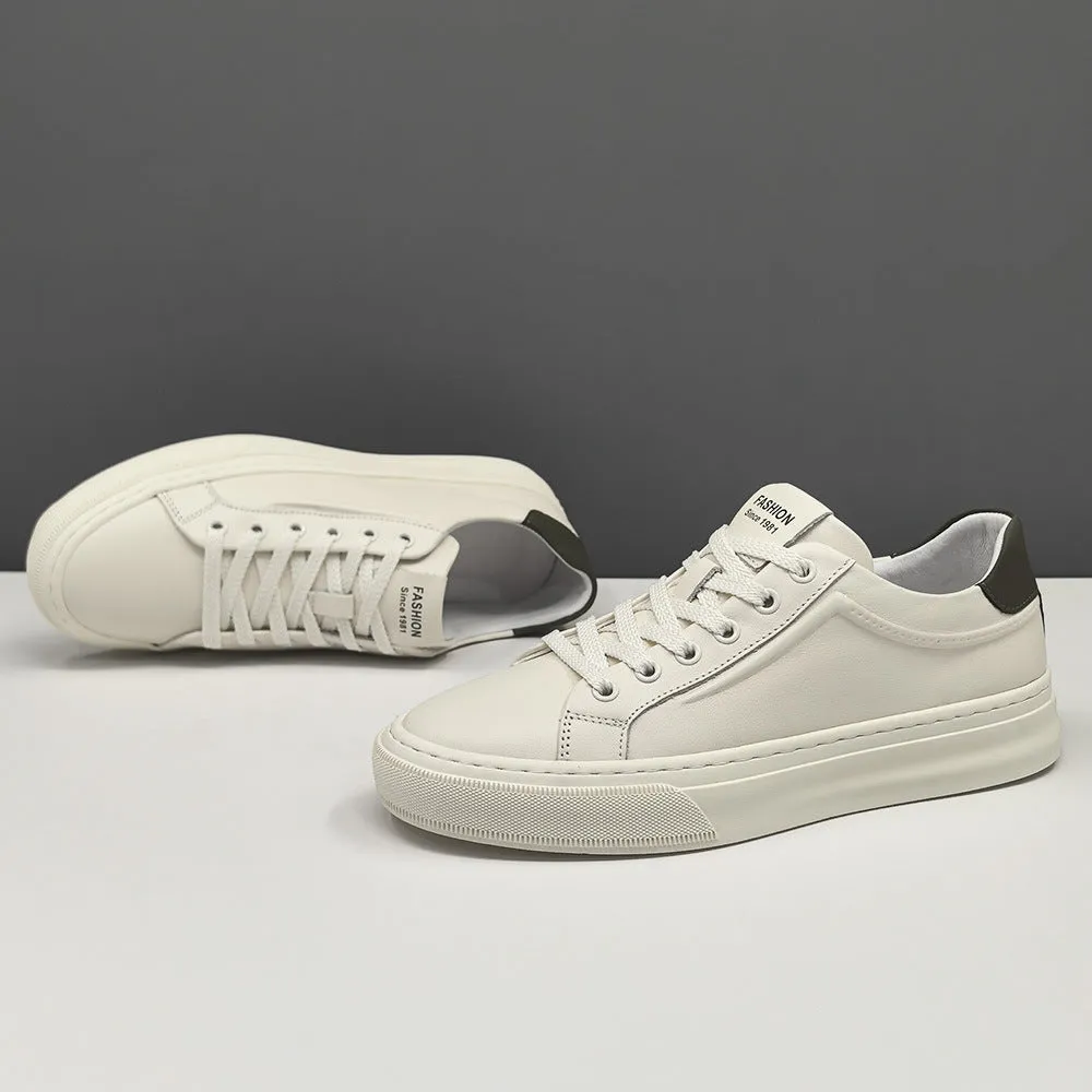 Scarpe casual piatte morbide in pelle moda uomo