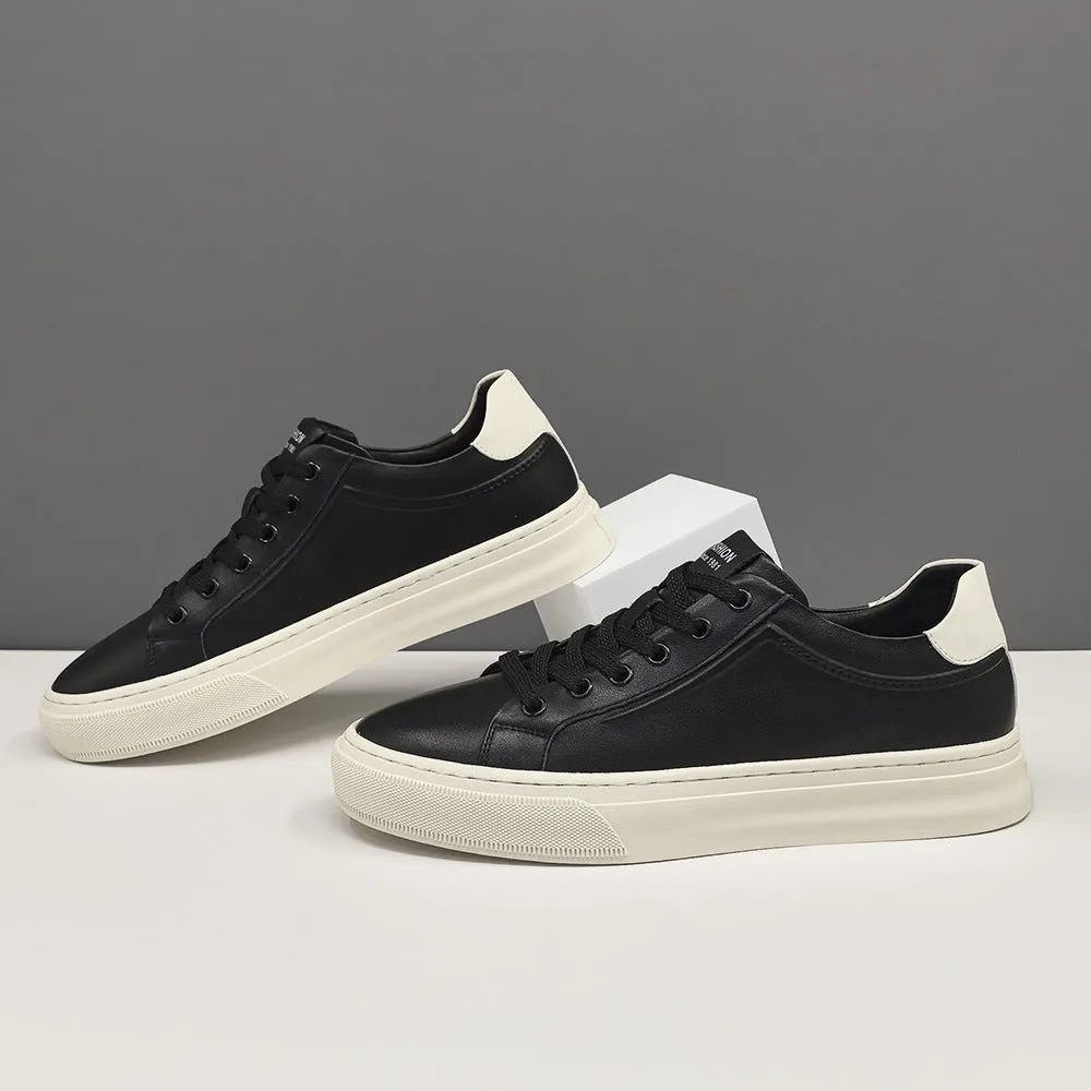 Scarpe casual piatte morbide in pelle moda uomo