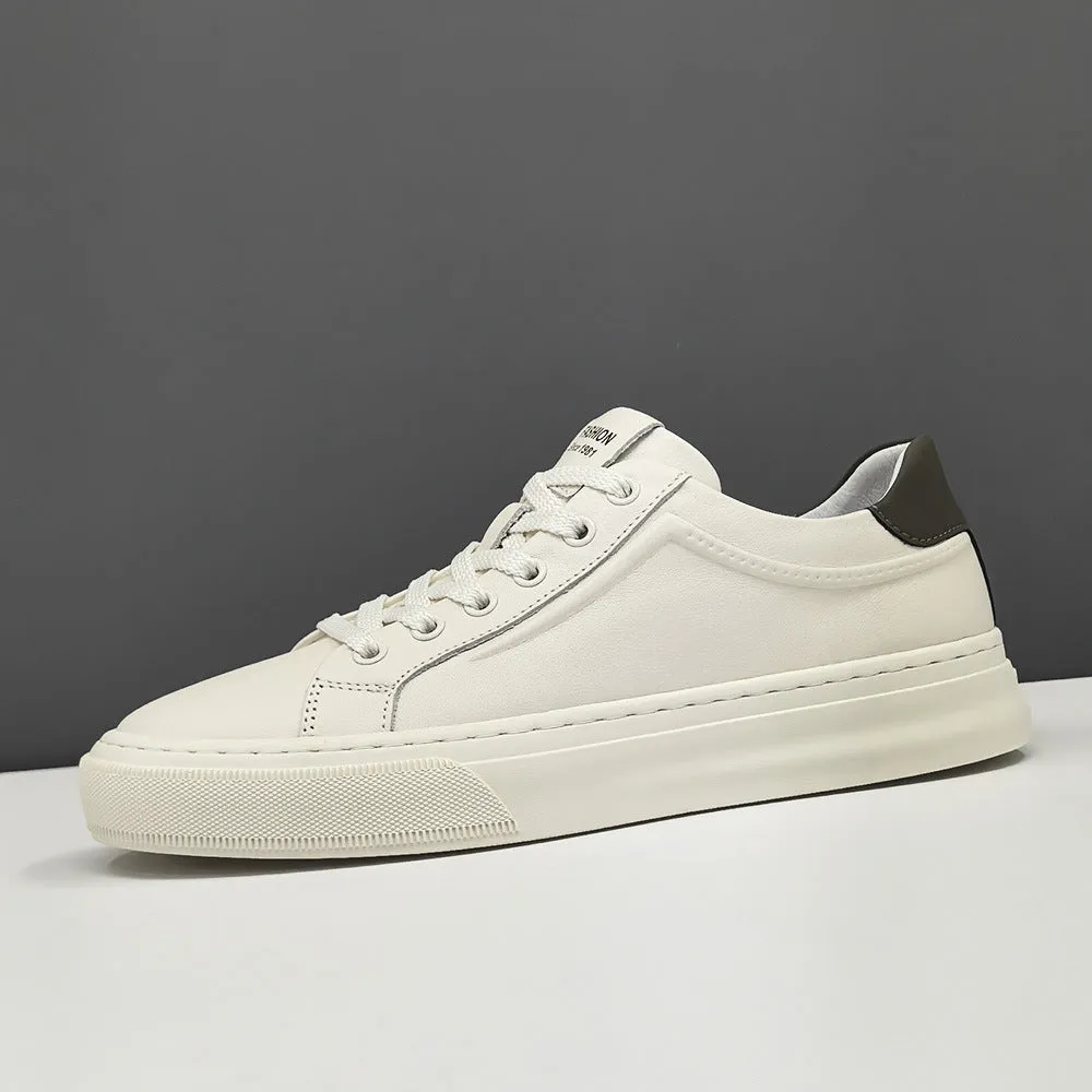 Scarpe casual piatte morbide in pelle moda uomo