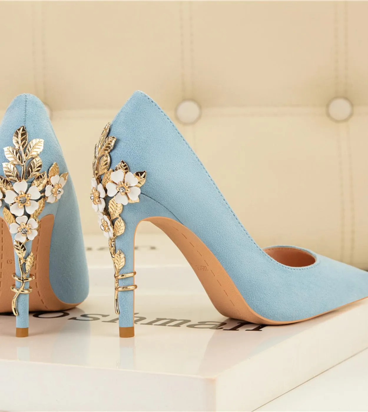 Scarpe da sposa con tacco alto blu Scarpe da sposa blu con tacco alto 2023 Donna alta 10 cm