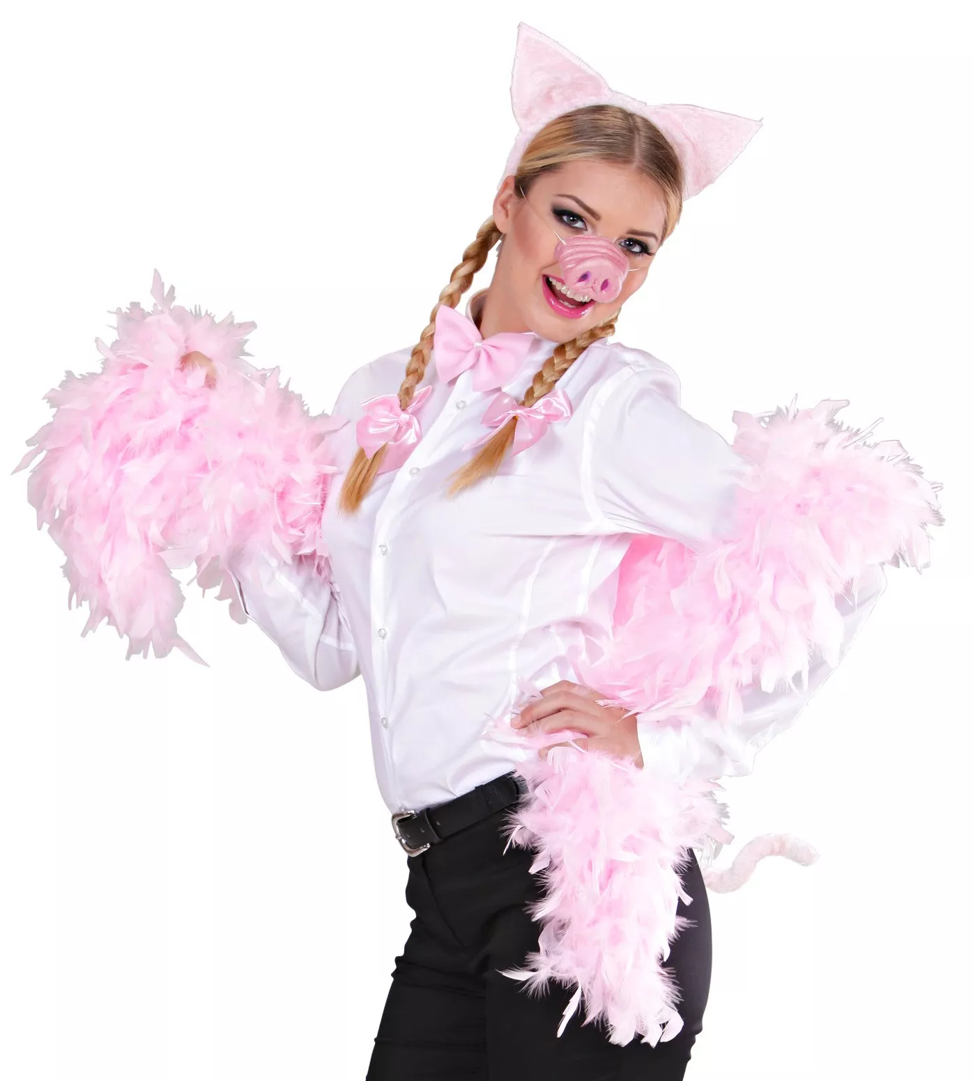 Set di accessori per costume da porcellino in 4 pezzi