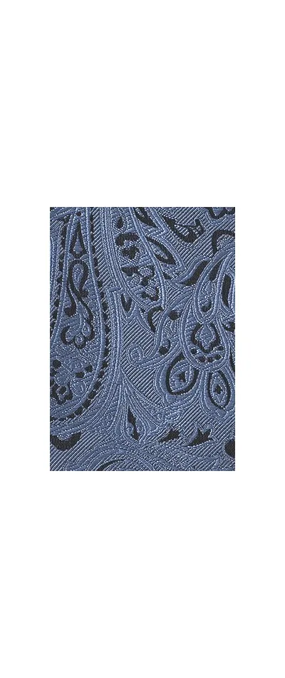 Set di cravatte e fazzoletti da taschino da uomo con motivo Paisley, blu pallido