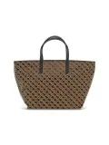 Shopping bag Gherardini SOFTY SHOPPING MEDIA TOFFEE in tessuto e pelle testa di moro