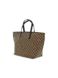 Shopping bag Gherardini SOFTY SHOPPING MEDIA TOFFEE in tessuto e pelle testa di moro