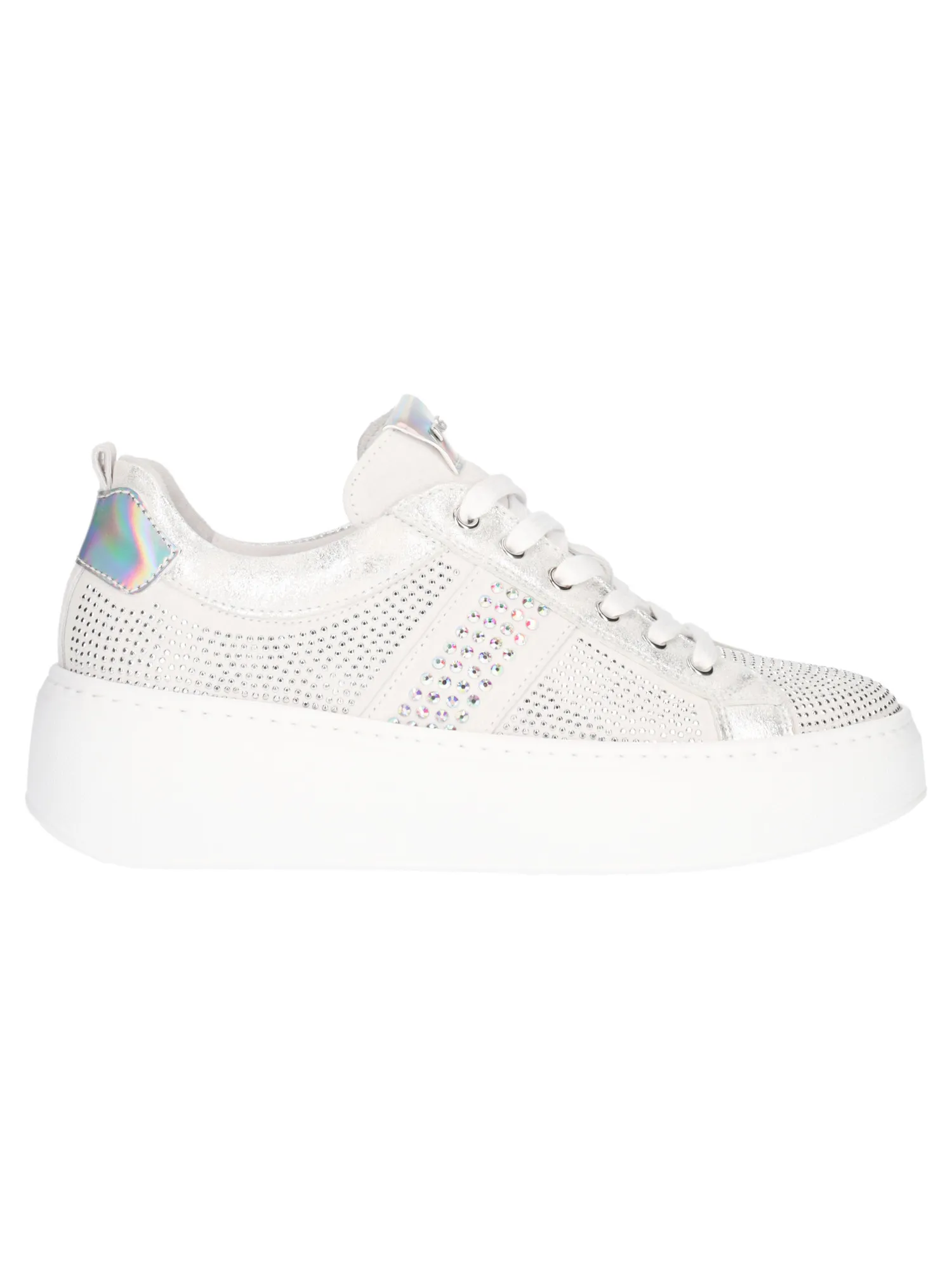 Sneaker platform Nero Giardini da donna grigia/argento