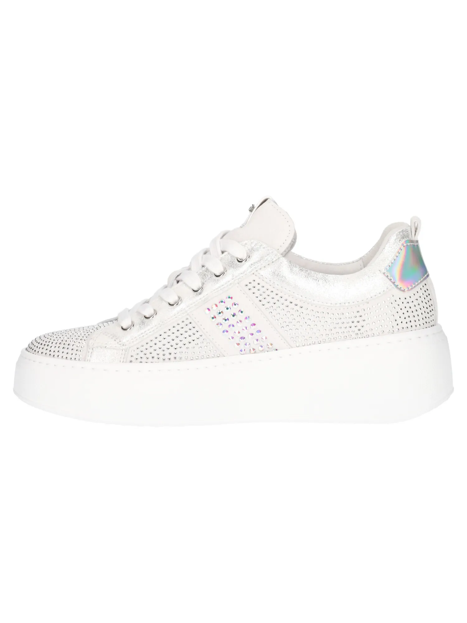 Sneaker platform Nero Giardini da donna grigia/argento