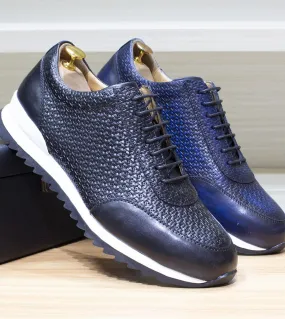 Sneakers da uomo in vera pelle con lacci Oxford comode scarpe da ginnastica classiche traspiranti per esterni scarpe casual da s