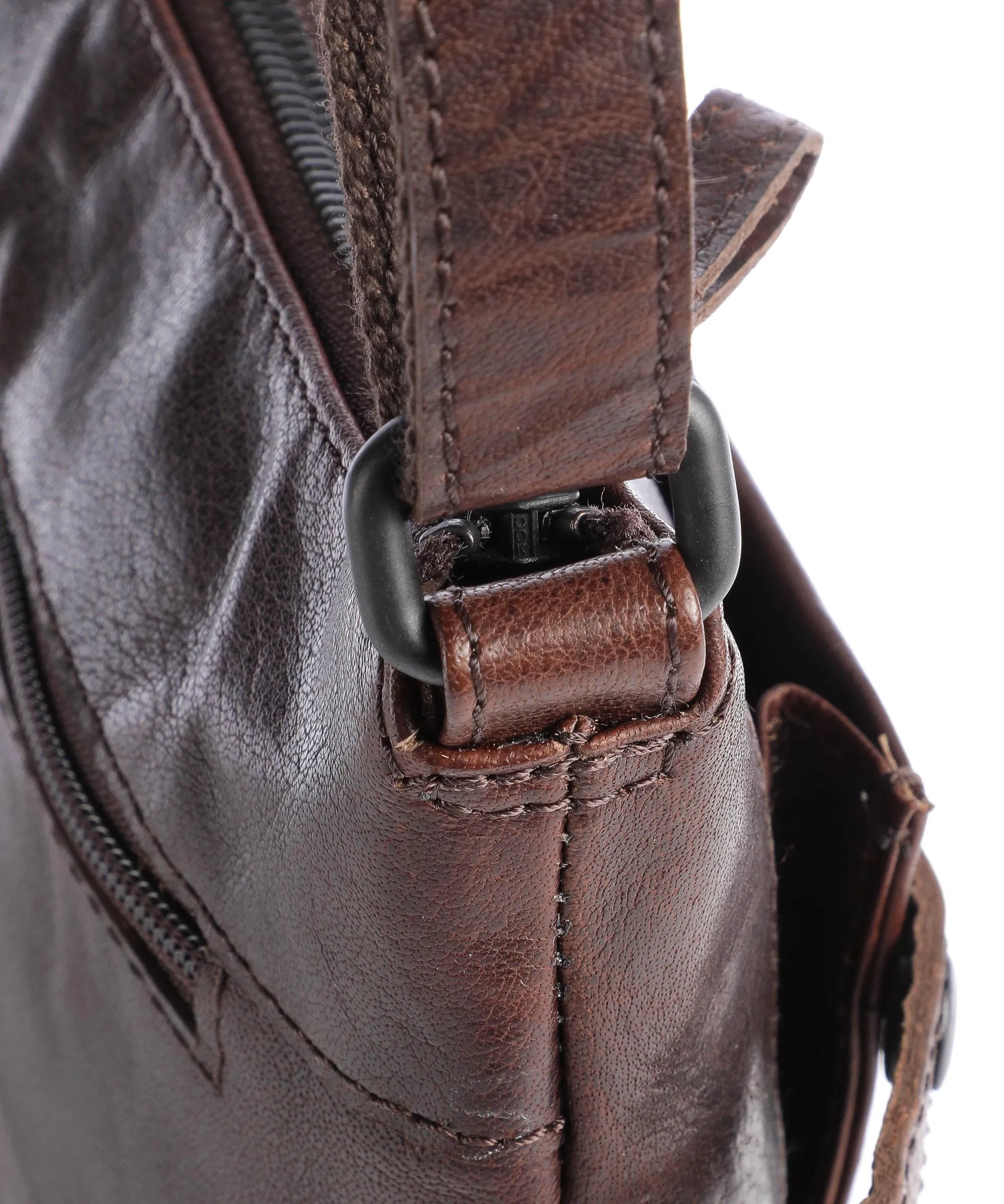 Spikes & Sparrow Bronco Borsa a tracolla pelle granulata marrone scuro  