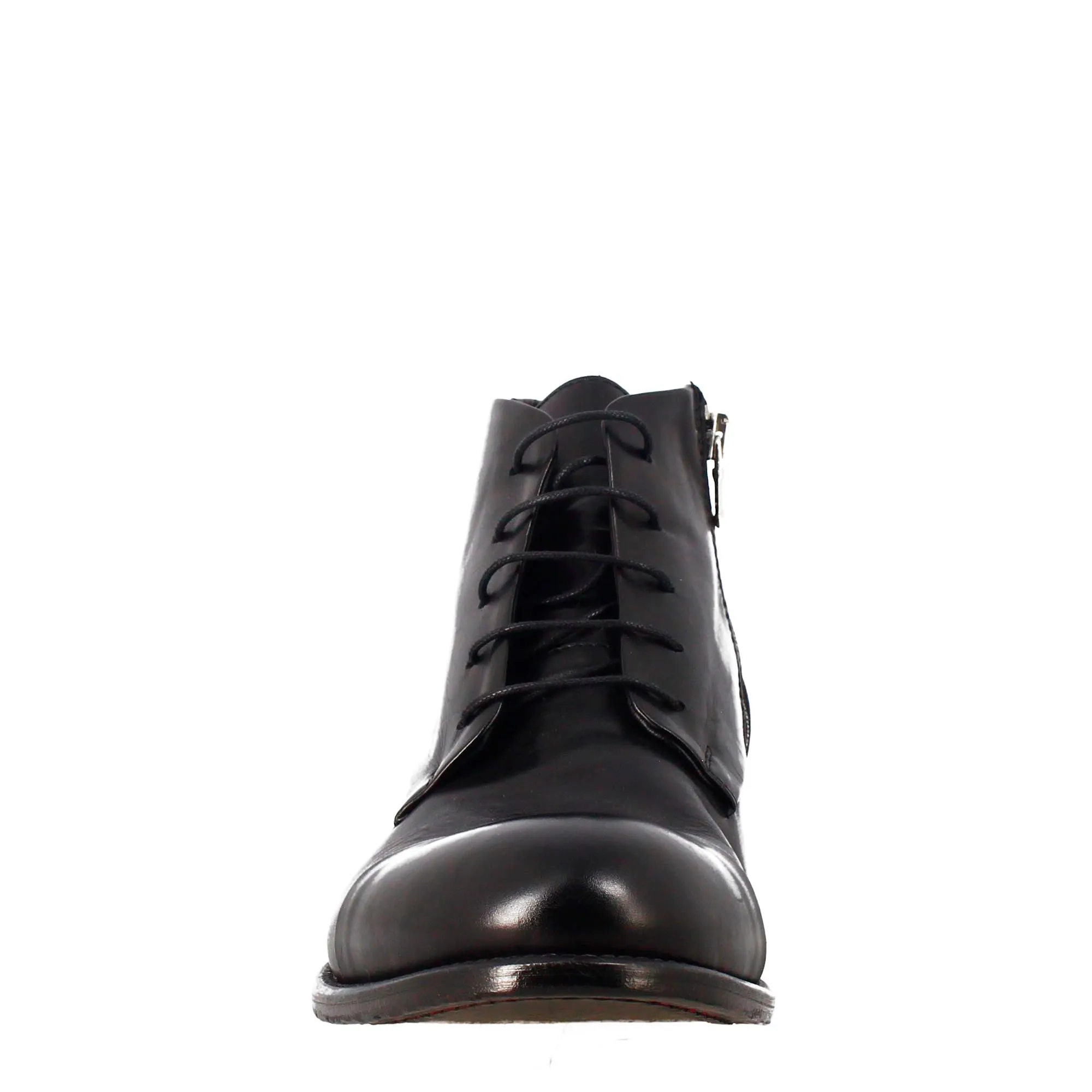 Stivaletto nero vintage elegante da uomo in pelle