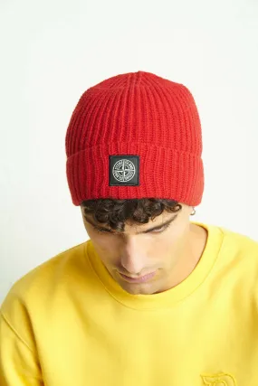 STONE ISLAND Berretto a costina con patch