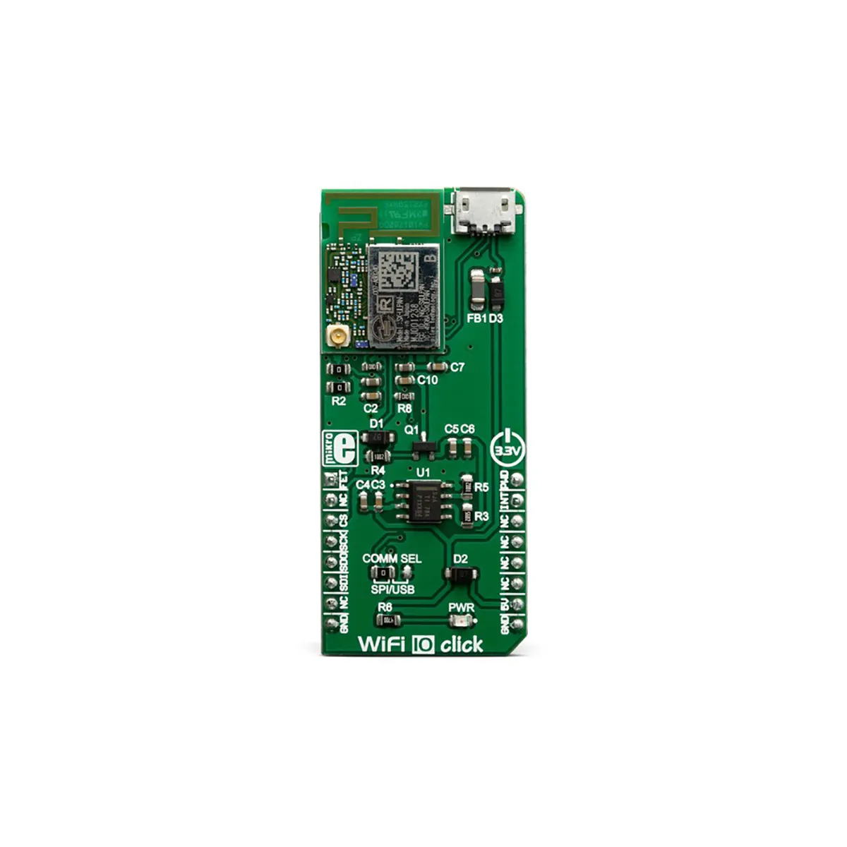 Strumento di sviluppo comunicazione e wireless MikroElektronika WiFi 10 Click, 2.4GHz, WiFi