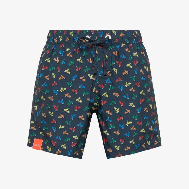 SUN68 Boy's Beach Short Tie Pattern