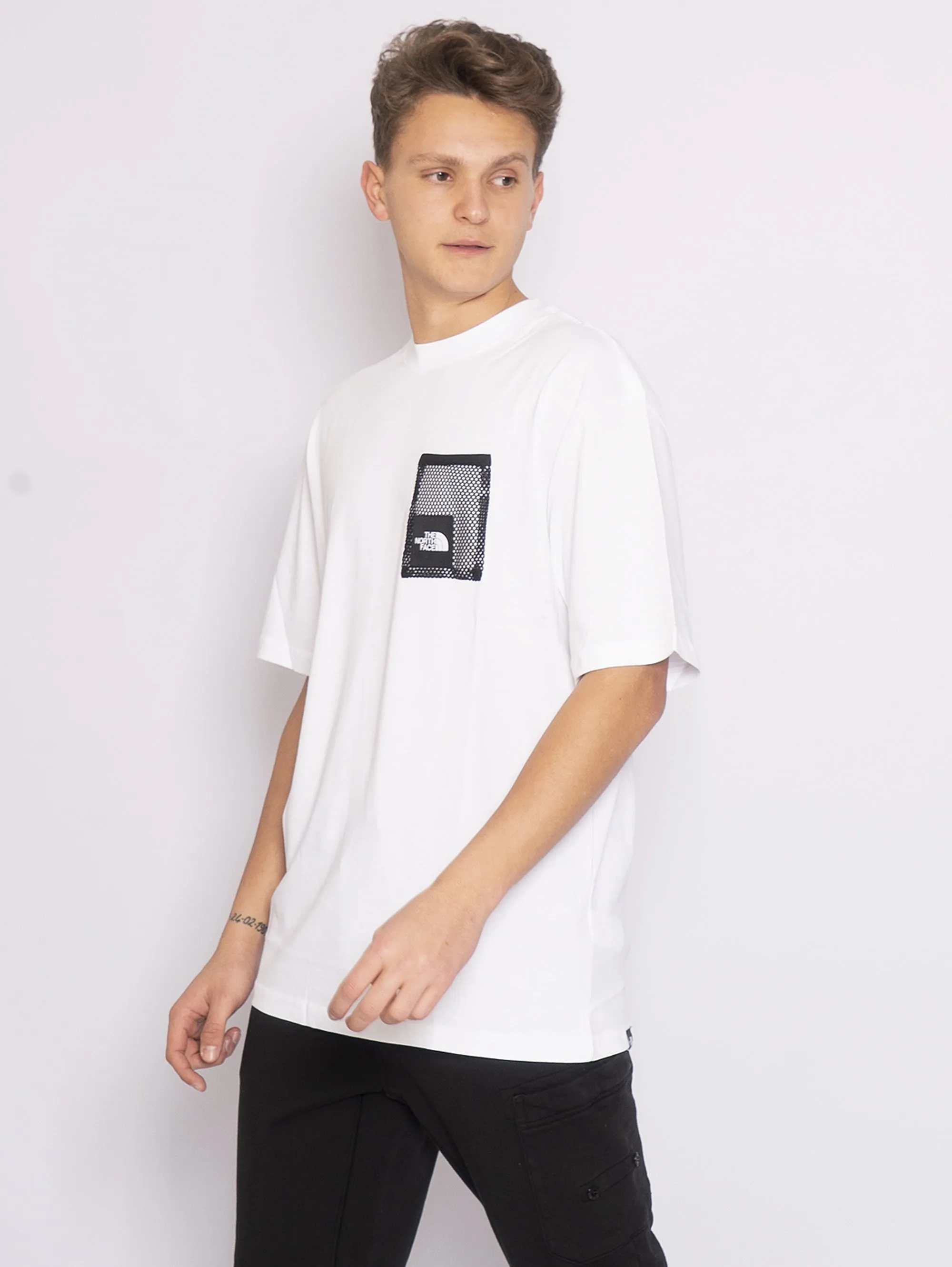 T-shirt Black Box a Taglio Dritto Bianco