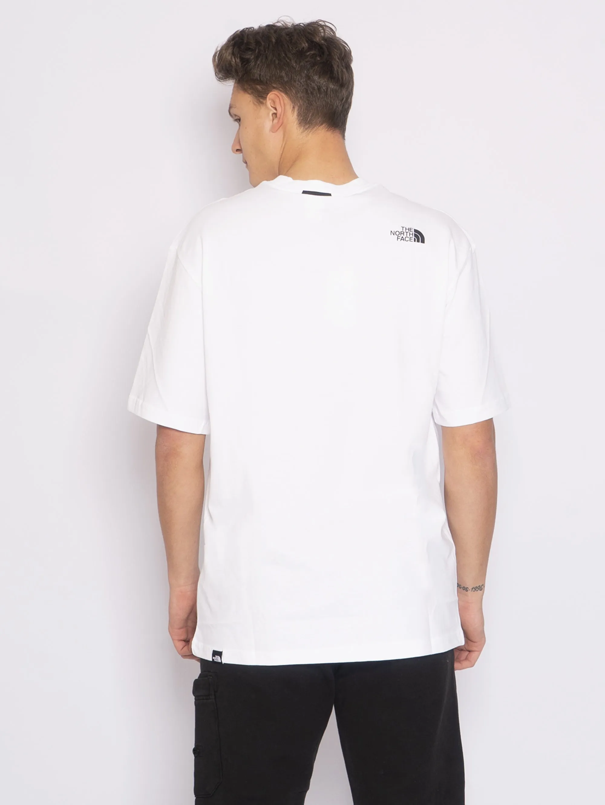 T-shirt Black Box a Taglio Dritto Bianco